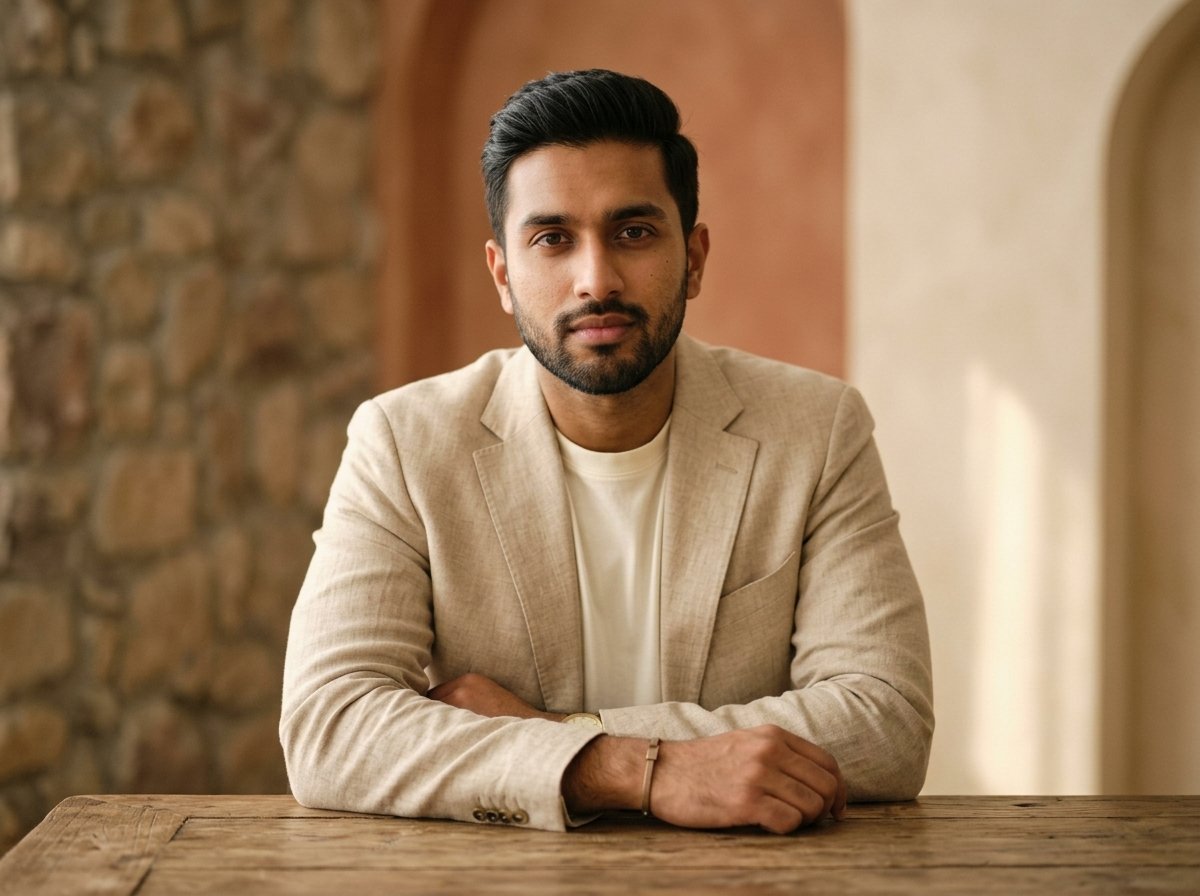 Adil Ahsan seated in studio — Digital Marketer and Content Creator in Abu Dhabi, UAE